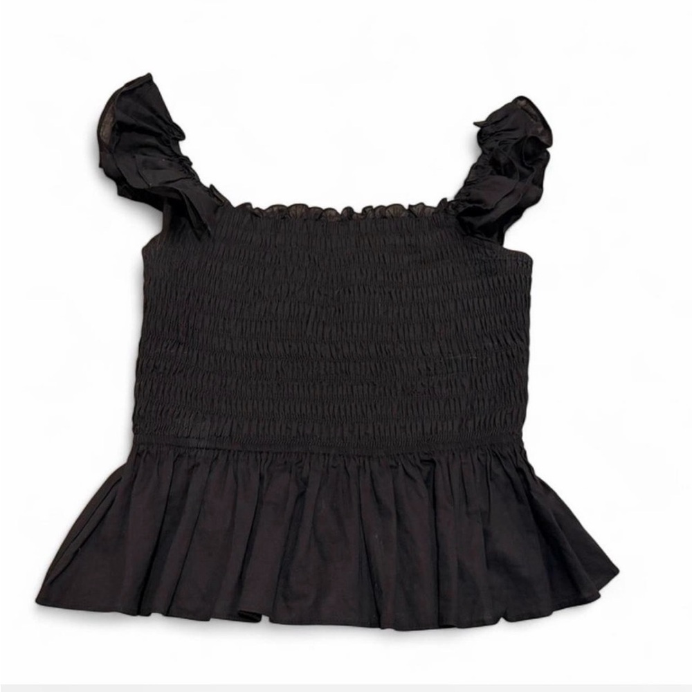 Inc International Concepts Elegant Black Ruffled Blouse